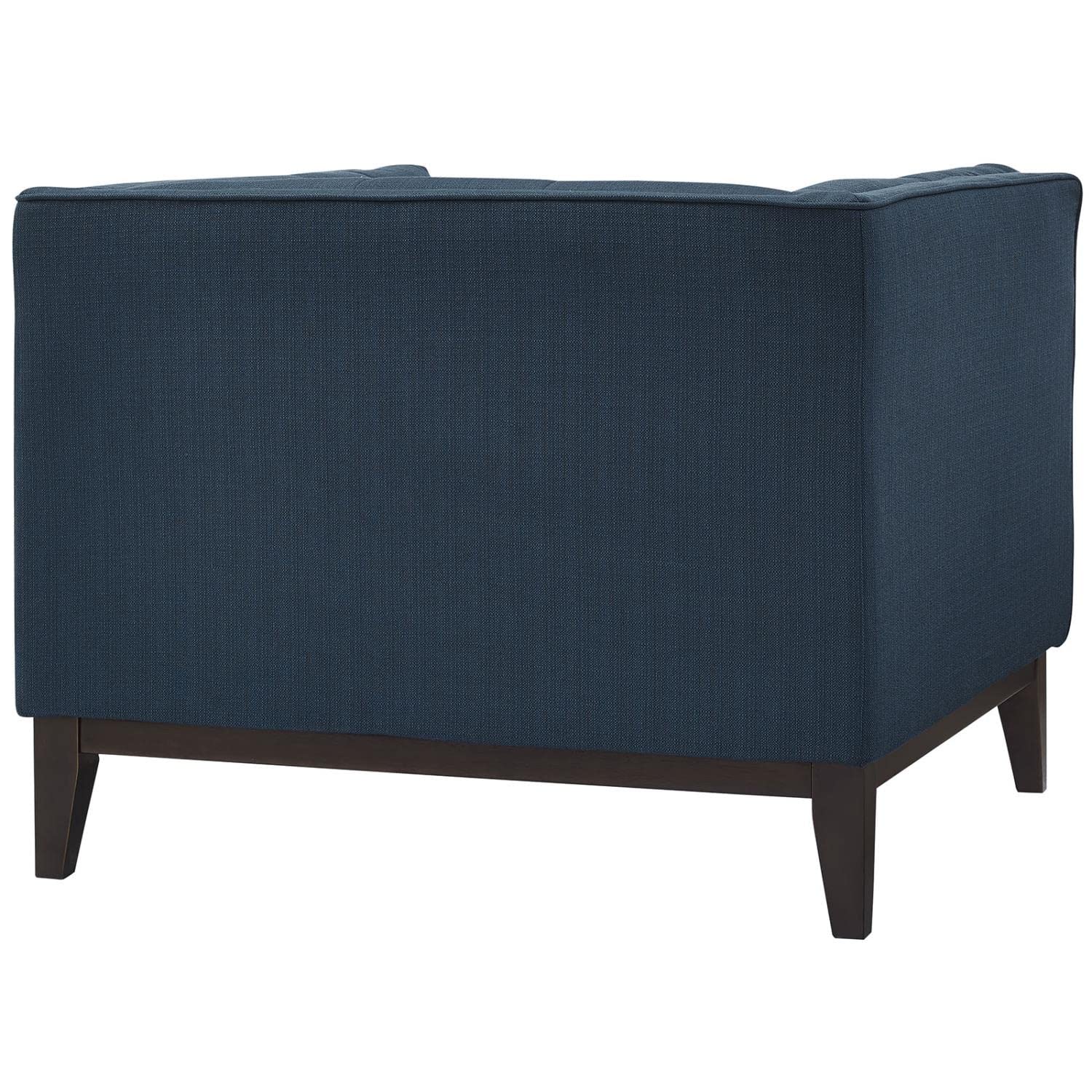 home office desk chairs | CasaFoyer Serve Armchair | Tufted Buttons | Polyester Upholstery | Comfortable Foam Cushioning | Walnut Stained Legs | Ideal for Living Rooms & Reception Areas | casafoyer.myshopify.com