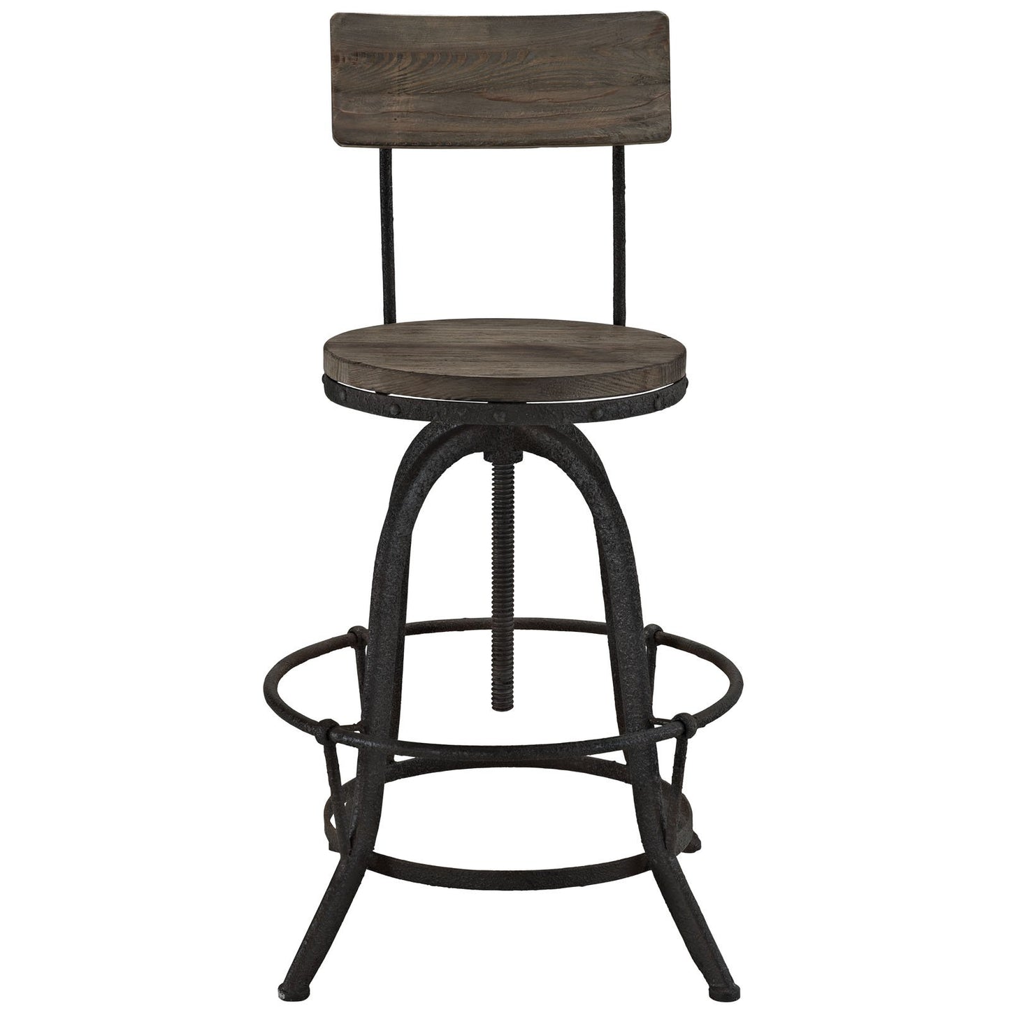 barstools | CasaFoyer Procure Wood Bar Stools | Set of 4 | Metal Frame | Pine Wood Seat & Back | Rustic Aesthetic | Footrest for Support | casafoyer.myshopify.com