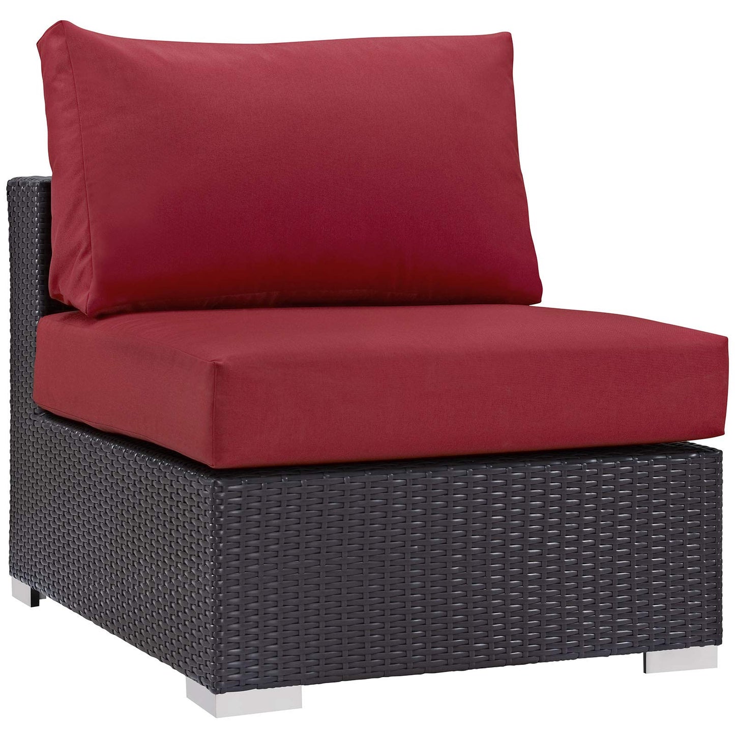 kitchen and dining room sets | CasaFoyer Convene Outdoor Sectional Set | Durable Rattan & Aluminum Frame | All-Weather Cushions | 8 Piece Patio Sofa Set | Espresso Red | casafoyer.myshopify.com