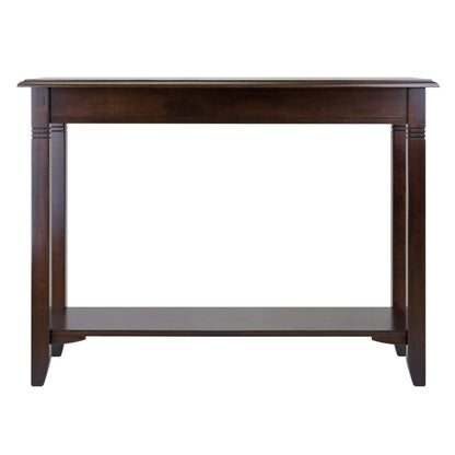 TABLE | Ergode  Wood Nolan End Table | Stylish & Durable Console Table | Storage Shelf | Cappuccino Finish | Solid Wood & Composite Materials | Easy Assembly | 40 W x 15.98 D x 30 H | 34.5 lbs | casafoyer.myshopify.com