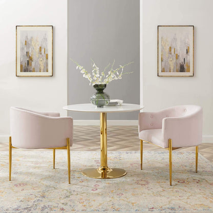 sofa tables | Ergode Savour Tufted Performance Velvet Accent Armchairs - Set of 2 | Stain-Resistant Fabric | Comfortable Foam Padding | Elegant Gold Legs | 300 lbs Capacity | casafoyer.myshopify.com