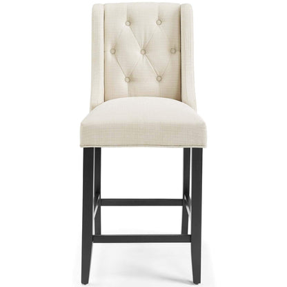 barstools | CasaFoyer Baronet Tufted Button Upholstered Fabric Counter Stool | Elegant Design | Plush Seating | Solid Wood Legs | 500 lbs Weight Capacity | casafoyer.myshopify.com