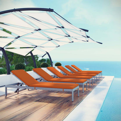 home office desk chairs | CasaFoyer Shore Outdoor Patio Chaise Lounge Chair Set | Sleek Design | Durable Aluminum Frame | Easy Assembly | Clear Wheels | Non-Marking Foot Caps | Set of 6 | casafoyer.myshopify.com