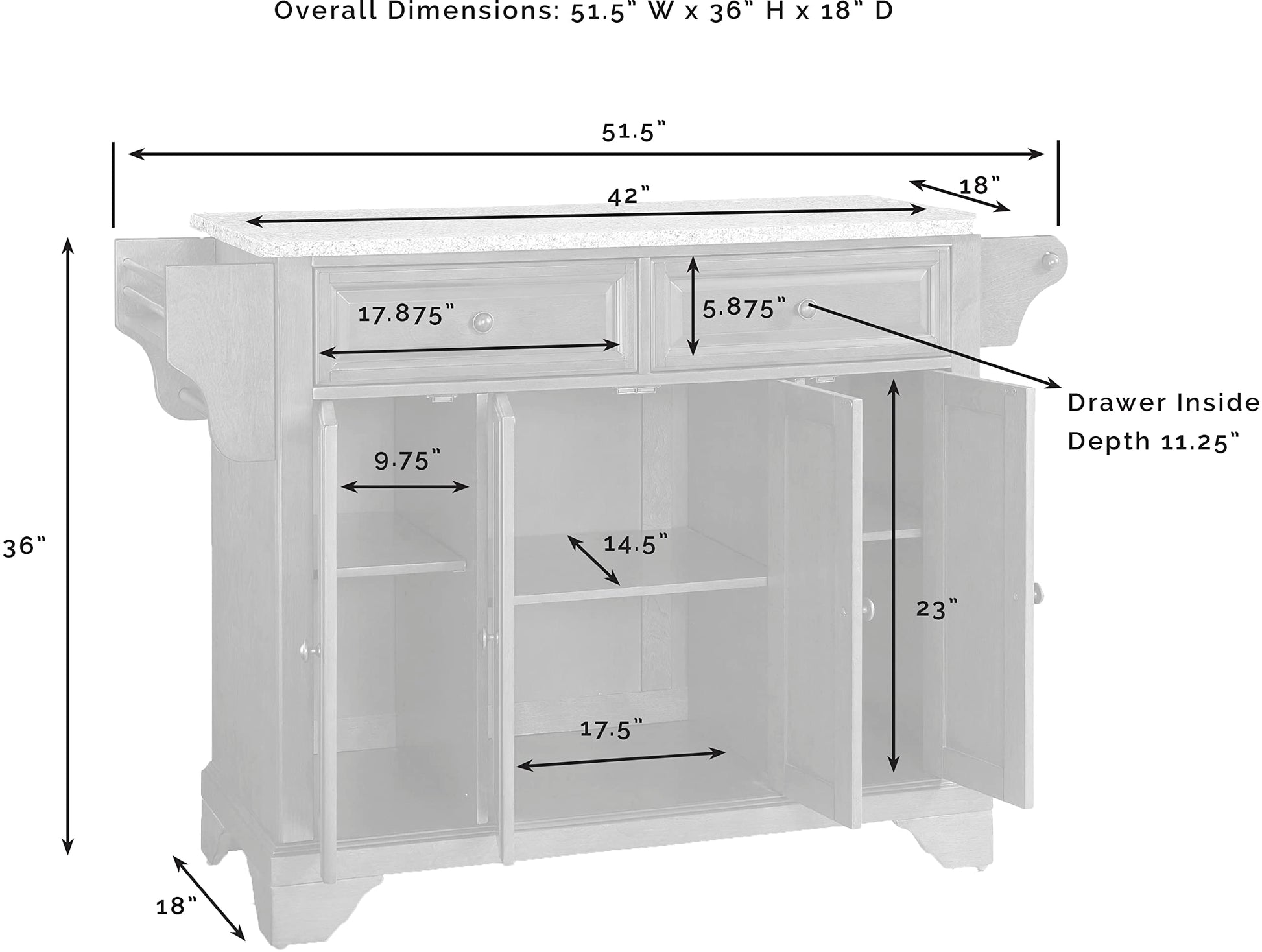 Kitchen Storage | Solid Hardwood Kitchen Island | Raised Panel Doors | Ample Storage | Elegant & Functional | Classic Cherry Finish | casafoyer.myshopify.com