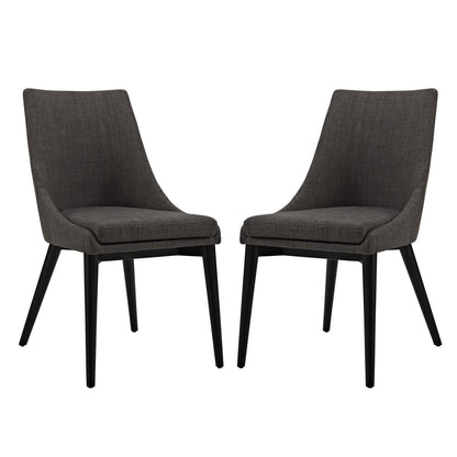 home office desk chairs | CasaFoyer Sophisticated Viscount Side Chair | Sleek Design | Comfortable Seating | High-Quality Fabric | Black Wood Legs | Set of 2 | casafoyer.myshopify.com