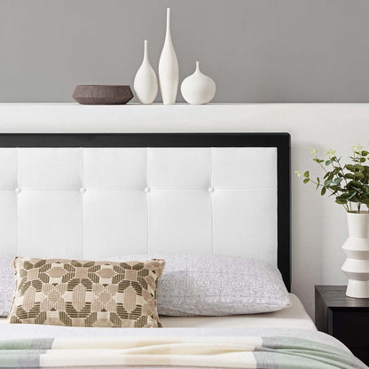 Bed | CasaFoyer Draper Tufted Wood Twin Headboard | Contemporary Charm | Vintage Accents | Natural Beauty | Compatible with Billie and Margo Bed Frames | High-Quality Materials | Personalized and Interchangeable Look | Easy Assembly | Black White | casafoyer.myshopify.com