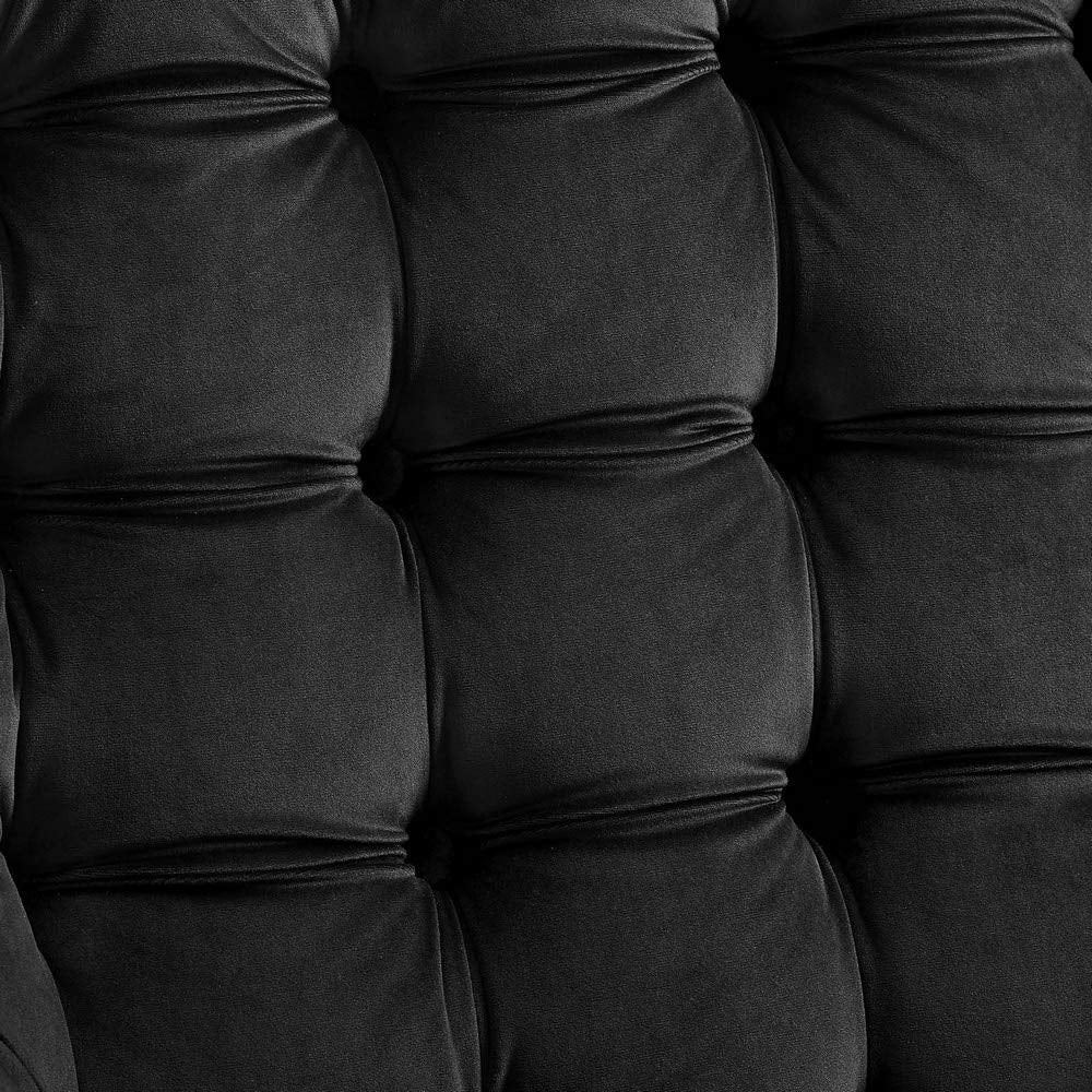 home office desk chairs | CasaFoyer Suggest Performance Velvet Lounge Chair | Elegant & Stylish | Stain-Resistant Velvet Upholstery | Button-Tufted | Flared Armrests | Gold Metal Sleeves | Plush Cushion Padding | 331 lbs Weight Capacity | casafoyer.myshopify.com