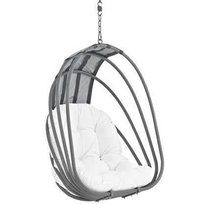 porch swings | Ergode Whisk Outdoor Patio Hanging Swing Chair | Adjustable Chain | Weather-Resistant Cushion | UV Protection | Sun Shade | casafoyer.myshopify.com