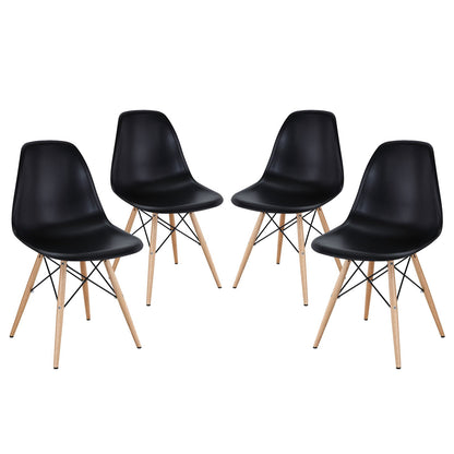 home office desk chairs | CasaFoyer Wood Pyramid Side Chair Set of 4 | Molded Plastic Chairs | Versatile Base Options | Indoor and Outdoor Use | Ideal for Living and Dining Rooms | casafoyer.myshopify.com