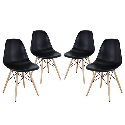 home office desk chairs | CasaFoyer Wood Pyramid Side Chair Set of 4 | Molded Plastic Chairs | Versatile Base Options | Indoor and Outdoor Use | Ideal for Living and Dining Rooms | casafoyer.myshopify.com