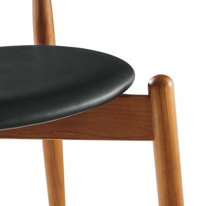 home office desk chairs | CasaFoyer Stalwart Dining Chair | Solid Beech Wood | Elegant Design | Comfortable Foam Cushion | Vinyl Upholstery | Set of 1 | casafoyer.myshopify.com