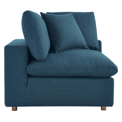 kitchen and dining room sets | CasaFoyer Commix Plush Comfort Sectional Sofa Set - Azure | Solid Wood Construction | Soft Polyester & Linen Upholstery | Down Filled Cushions | 5 Piece Set | casafoyer.myshopify.com