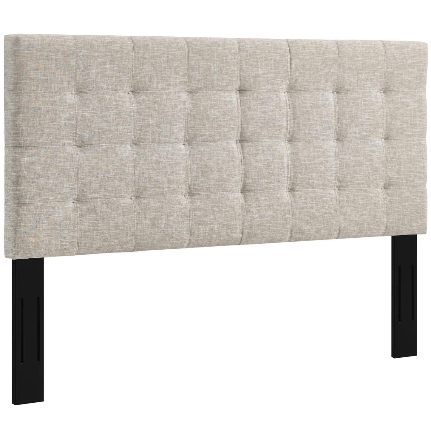 Bed | CasaFoyer  Paisley Tufted King/California King Headboard | Upholstered Linen | Beige | Adjustable Height | Durable Construction | Extra Wide Wood Legs | casafoyer.myshopify.com