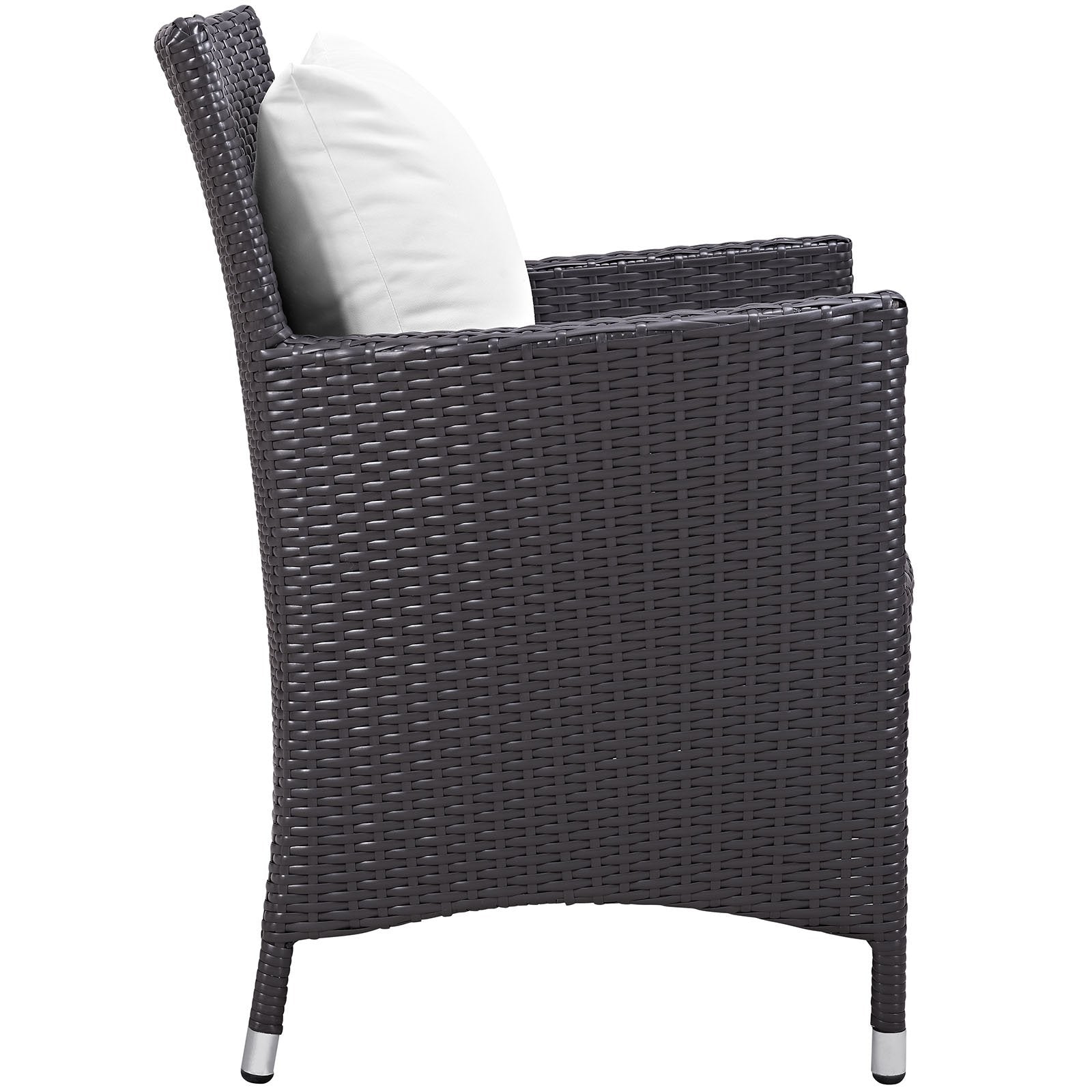 Patio Furniture Sets | Convene Outdoor Sectional Dining Armchair | Weather-Resistant Cushions | Synthetic Rattan Weave | Aluminum Frame | Patio, Backyard, Pool | casafoyer.myshopify.com