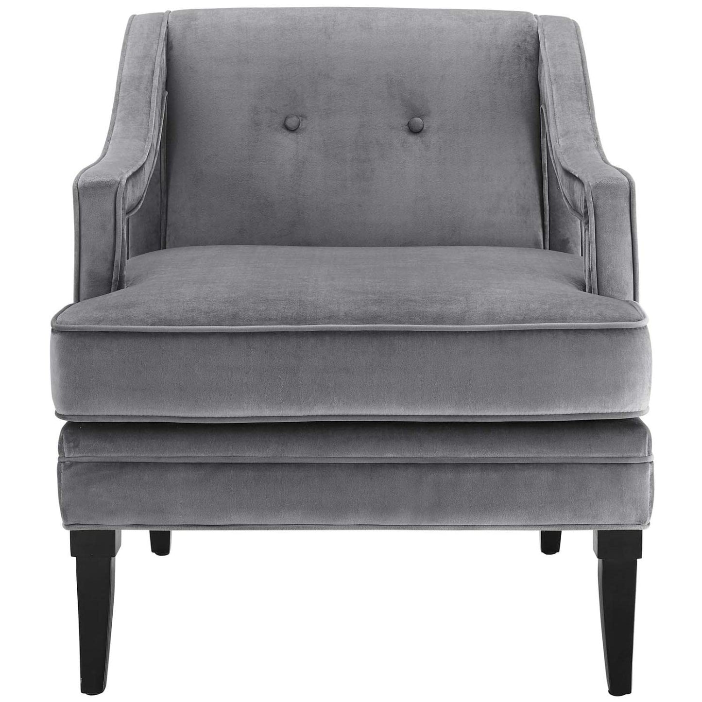 home office desk chairs | CasaFoyer Concur Performance Velvet Armchair | Sleek Design | Stain-Resistant | Plush Cushion | Machine Washable Cover | Solid Birch Legs | Modern & Mid-Century Decor | Gray | casafoyer.myshopify.com