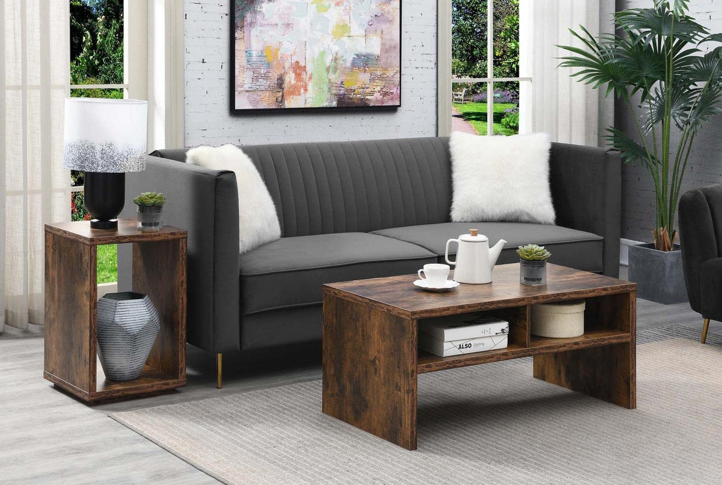 TABLE | Northfield Admiral End Table with Shelf | Sleek & Modern Design | Spacious Surface Top | Bottom Shelf for Display | Durable Construction | Ergode Collection | casafoyer.myshopify.com