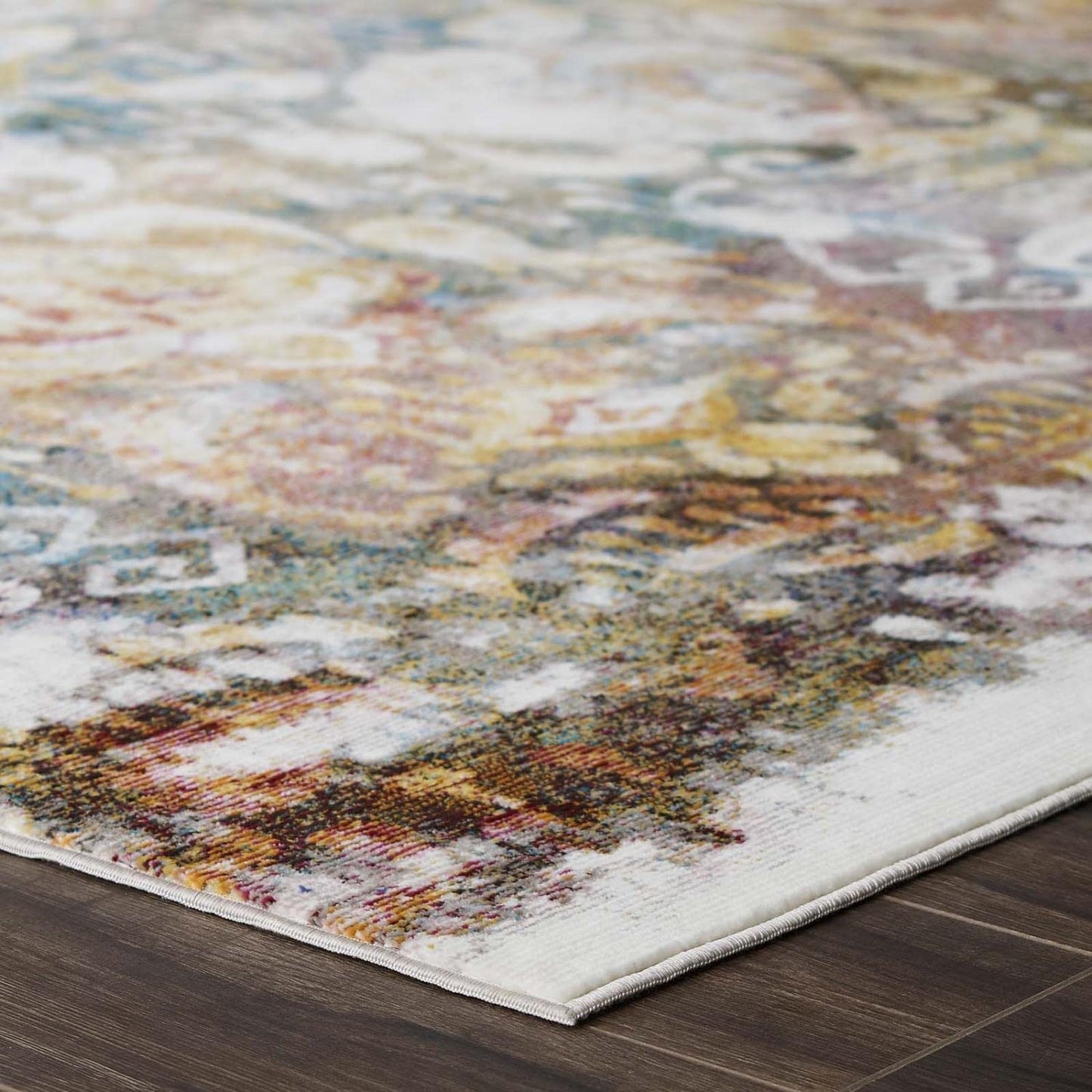 area rugs | CasaFoyer Jayla Transitional Distressed Vintage Floral Moroccan Trellis Area Rug | Durable & Soft Polypropylene | Rubber Bottom | Stain-Resistant | 5x8 | casafoyer.myshopify.com