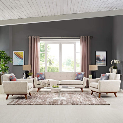 kitchen and dining room sets | CasaFoyer Engage Sofa and Armchair Set | Gently Curved Design | Tufted Buttons | Cherry Wood Legs | Perfect for Lounging and Entertaining | casafoyer.myshopify.com