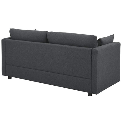 kitchen and dining room sets | CasaFoyer Activate Upholstered Fabric Sofa | 2 Armchair Set - Cozy & Stylish - Soft Polyester - Modern Design - Rounded Cushion Corners - Accent Pillows - Subtle Wood Legs - Easy to Unpack - Weight Capacity: Sofa 1102 lbs, Armchair 441 lbs - Gray | casafoyer.myshopify.com