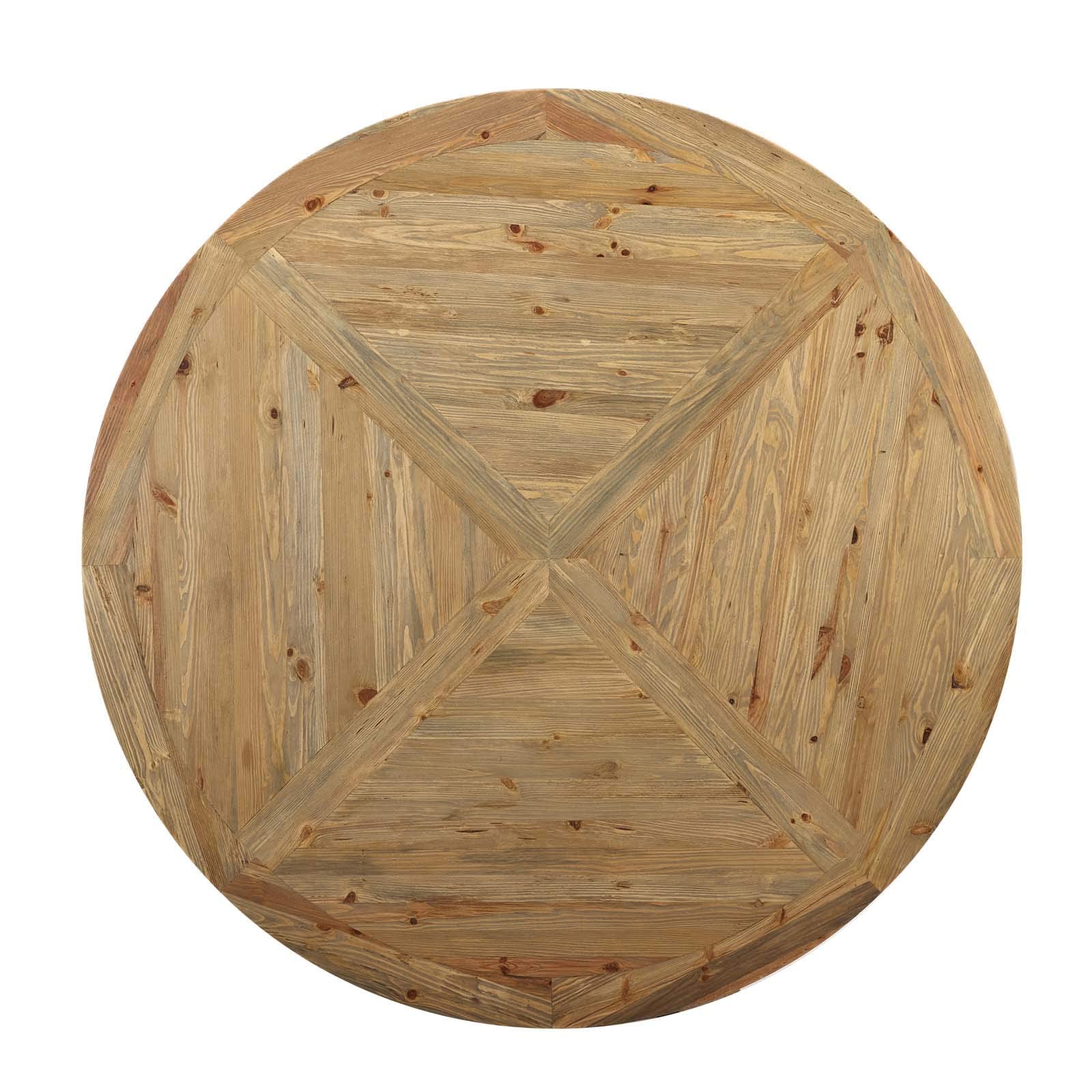 patio dining tables | CasaFoyer Column Dining Table | Exquisite Design | Solid Pine Wood | 71 Round Table Top | Seats up to Ten | Perfect for Modern Farmhouse, Rustic, Industrial, or Ranch Style Homes | casafoyer.myshopify.com