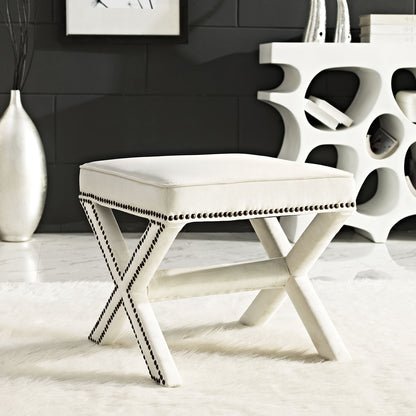 ottomans | CasaFoyer Rivet Bench | Exquisite Nailhead Trim | Luxurious Polyester Fabric | Plush Foam Padding | Ideal for Home or Apartment | Complete Set with Rivet Ottoman | casafoyer.myshopify.com