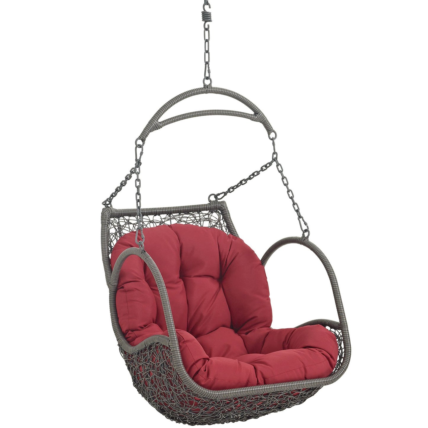 porch swings | Ergode Arbor Swing Chair | Durable Steel Frame | All-Weather Rattan Seat | Water-Resistant Cushion | Perfect for Patio, Backyard, Porch | Indoor/Outdoor Use | Weather & UV Resistant | Assembly Required | casafoyer.myshopify.com