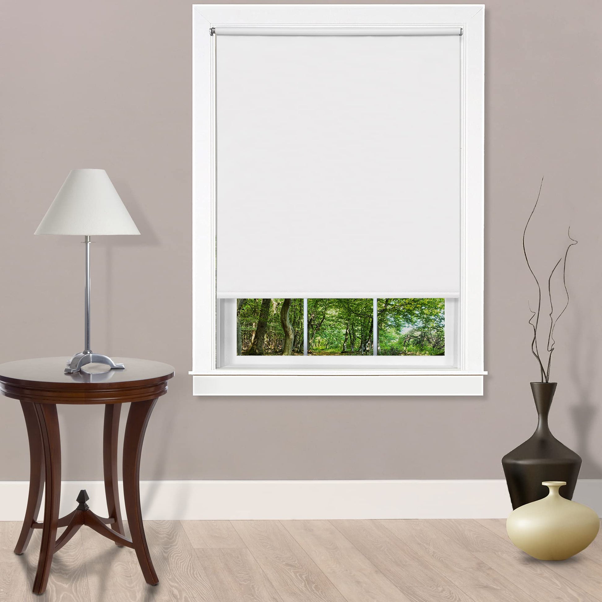 window treatment horizontal blinds | CasaFoyer Cords Free Tear Down Room Darkening Window Shade | Customizable | Durable Micro-Ridged Vinyl | Easy Width Adjustment | 37x72 White | casafoyer.myshopify.com