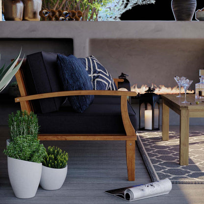 sofas | CasaFoyer Marina Teak Wood Outdoor Patio Sofa | Luxury, Durable, Weather-Resistant | Modern Design | Perfect for Outdoor Seating | casafoyer.myshopify.com