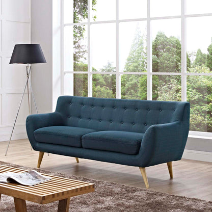 Sofa & chair Sets | Remark Mid-Century Modern Loveseat | Elegant & Comfortable Sofa | Organic Design | Natural Wood Legs | Polyester Upholstery | Finely Stitched Buttons | casafoyer.myshopify.com