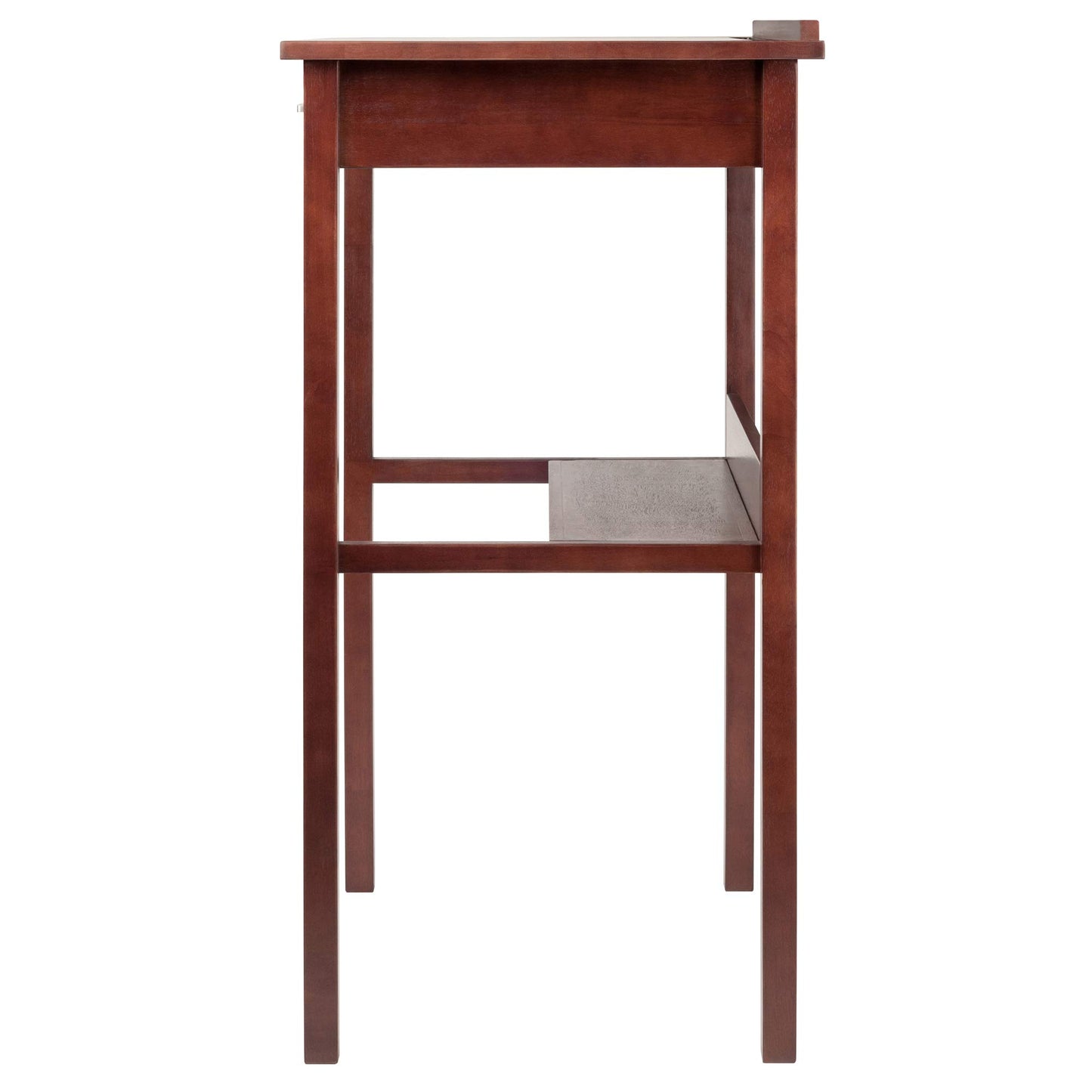 DESK | Ergode Ronald High Desk | Stylish & Ergonomic Home Office Desk | Drawer & Shelf | Walnut Finish | 27.9W x 20.9D x 41.8H | casafoyer.myshopify.com