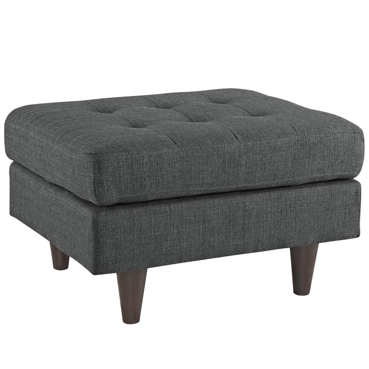 Ottoman | Empress Ottoman | Mid-Century Style | Luxurious Fabric Upholstery | Plush Foam Padding | Stained Hardwood Legs | Tranquil & Sophisticated | casafoyer.myshopify.com