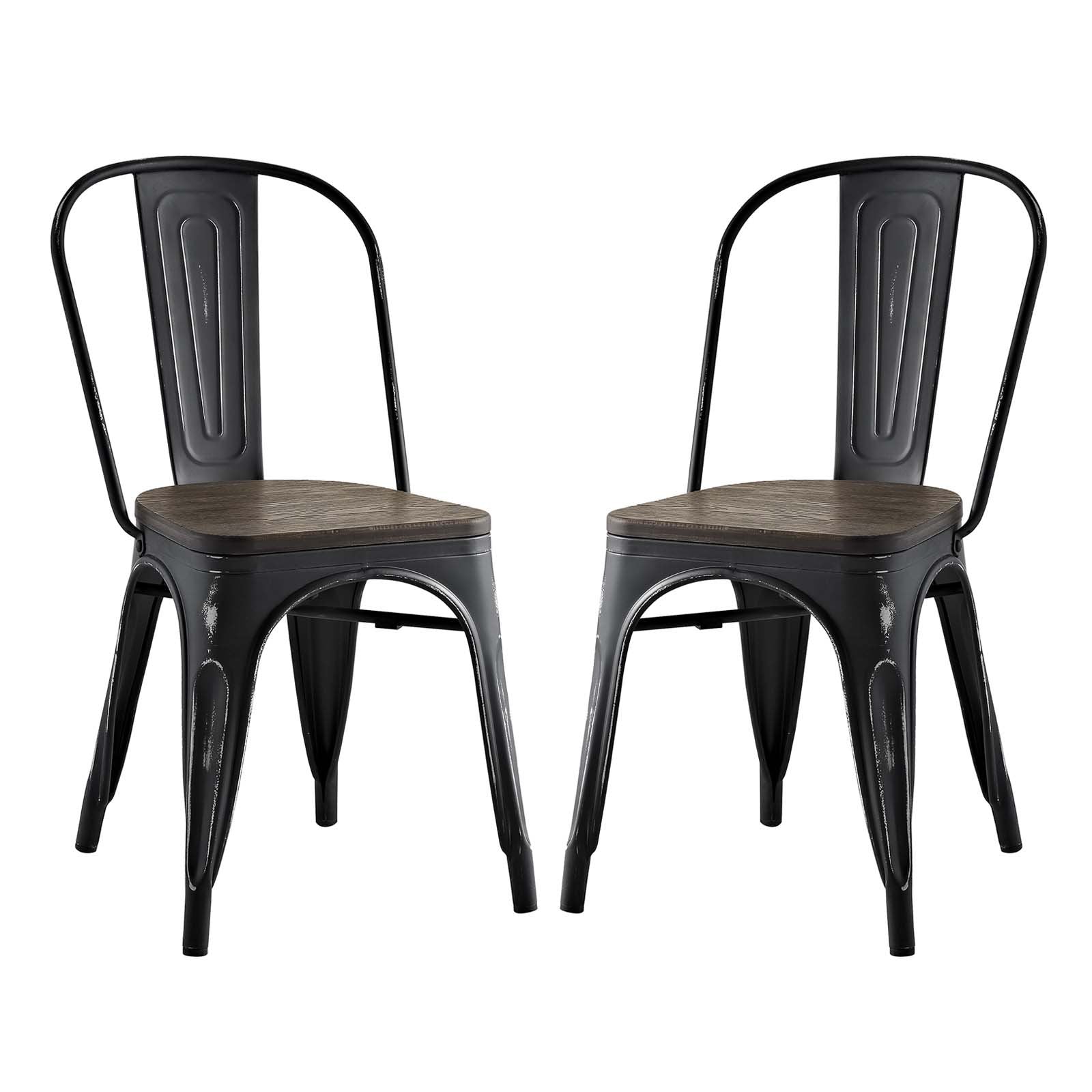 home office desk chairs | CasaFoyer Promenade Bamboo Side Chairs | Vintage Distressed Finish | Set of 2 | Elevate your dining experience with this timeless bistro chair | casafoyer.myshopify.com