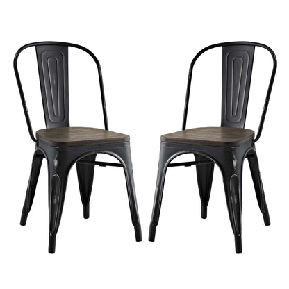 home office desk chairs | CasaFoyer Promenade Bamboo Side Chairs | Vintage Distressed Finish | Set of 2 | Elevate your dining experience with this timeless bistro chair | casafoyer.myshopify.com