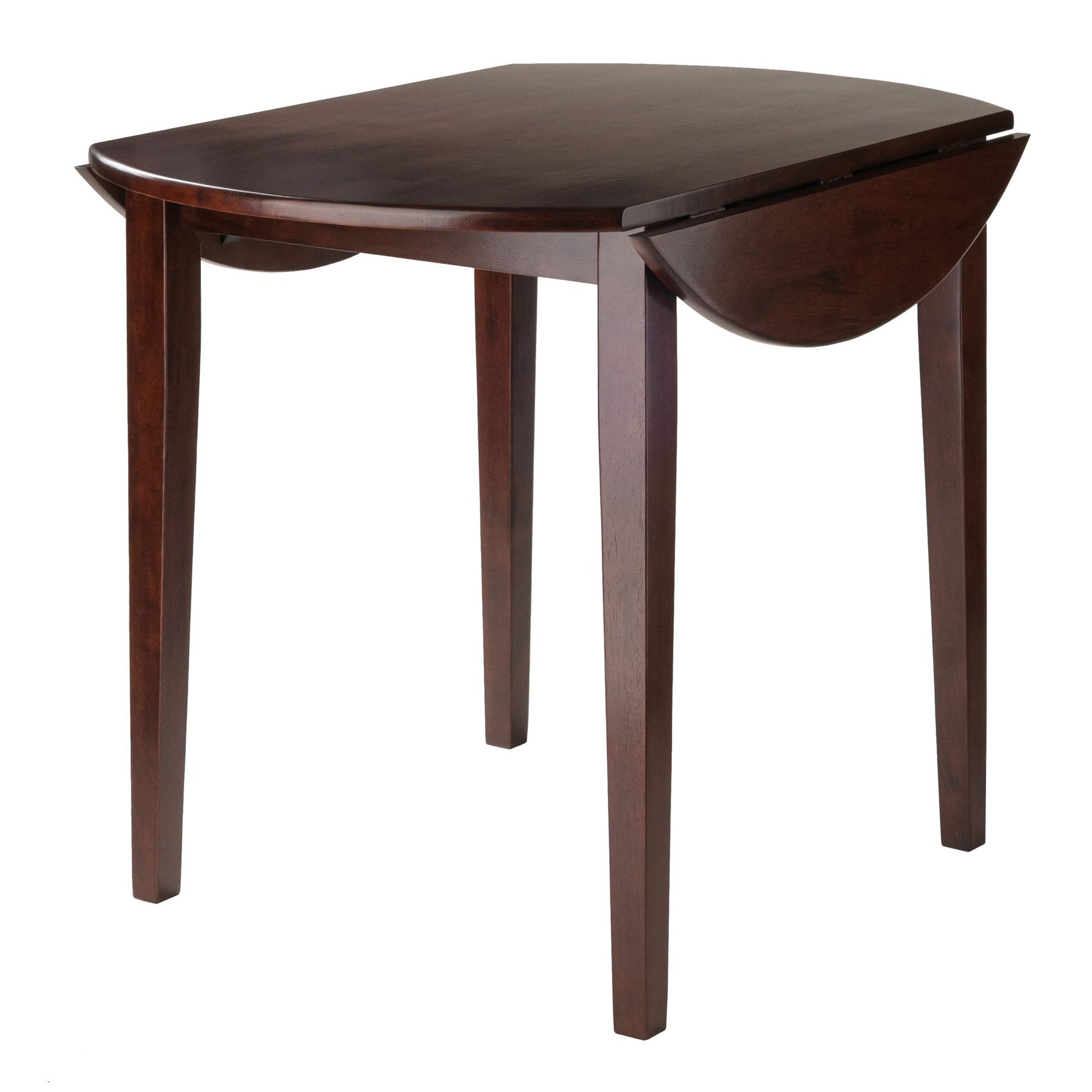 childrens table and chair sets | CasaFoyer Clayton Round Drop Leaf Table Set | 3-Piece Furniture | Solid Wood Table | 2 High-Back Chairs | Versatile & Stylish | Perfect for Dining, Kitchen, or Workspace | Easy to Clean Espresso Faux Leather | Stable Solid Wood Frame | Rich Walnut Finish | casafoyer.myshopify.com