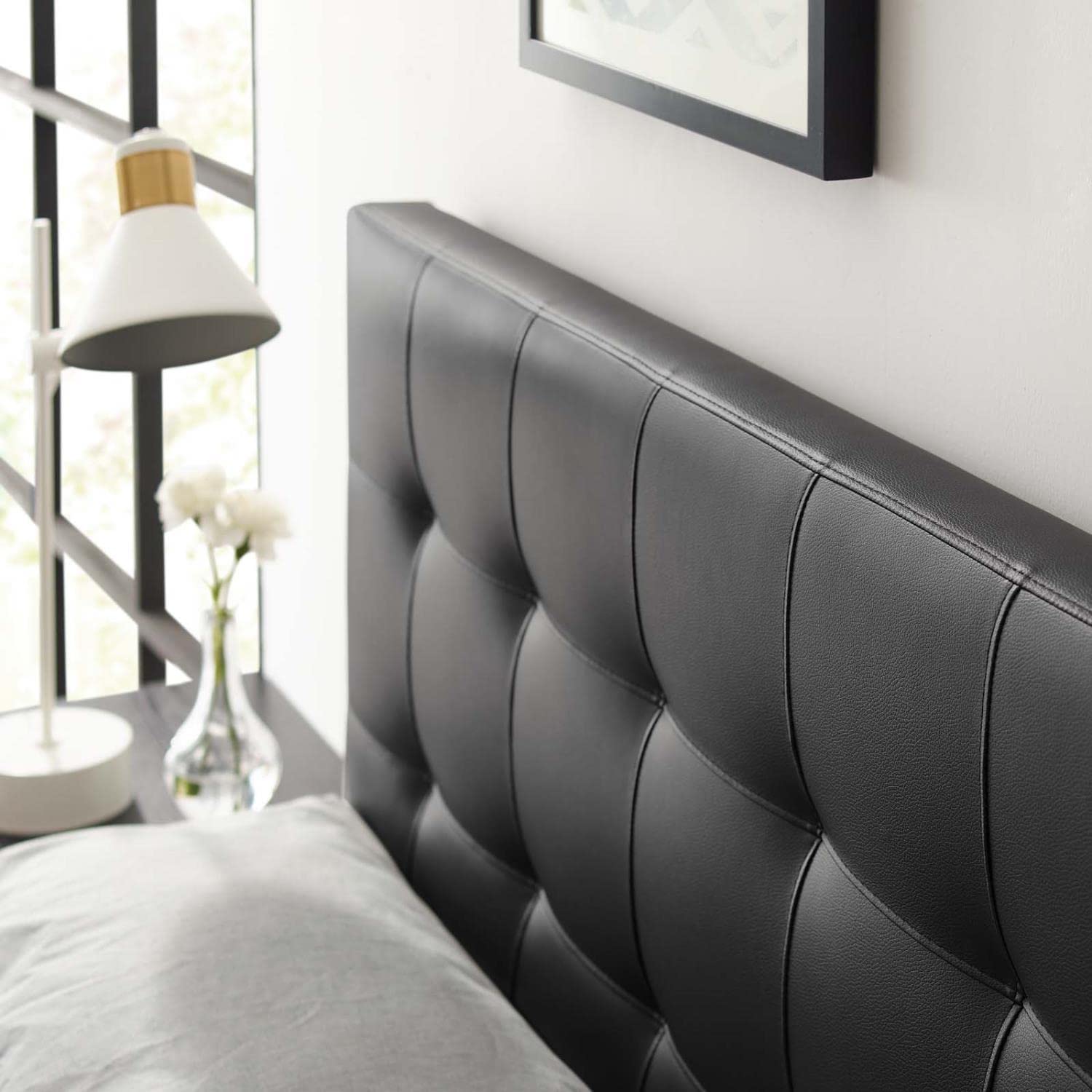headboards | CasaFoyer  Lily King Upholstered Faux Leather Tufted Headboard | Sophisticated & Durable | Ideal for Contemporary Bedrooms | casafoyer.myshopify.com