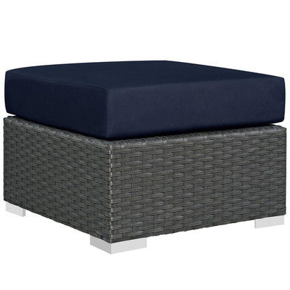 Patio Furniture Sets | Sojourn Outdoor Patio Furniture Set | Sunbrella Cushions | Rattan Weave | UV Protection | Aluminum Frame | Loveseat, Armchairs, Ottomans | casafoyer.myshopify.com