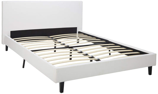 Bed | CasaFoyer Anya Platform Bed | Stylish Upholstered Queen Bed Frame | Solid Wood Legs | Slatted Support System | Modern & Elegant Bedroom Decor Upgrade | casafoyer.myshopify.com