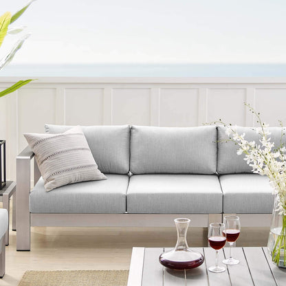 executive chairs | CasaFoyer Shore Outdoor Patio Aluminum 8 Piece Sectional Sofa Set | Weatherproof | Sunbrella Fabric | Silver Gray | casafoyer.myshopify.com