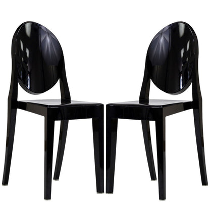 home office desk chairs | CasaFoyer Casper Chair Set of 2 | Artistic, Elegant, and Durable | Indoor & Outdoor Use | Black | casafoyer.myshopify.com
