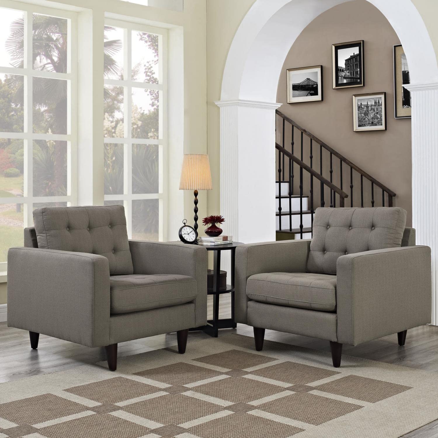 Sofa & chair Sets | Empress Upholstered Armchair Set | Exquisite Design | Tufted Buttons | Luxurious Cushions | Elegant Armrests | 2 Chairs Included | casafoyer.myshopify.com