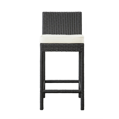 STOOL_SEATING | Lift Outdoor Patio Bar Stool Set of 2 | All-Weather Wicker Rattan | UV Resistant Cushions | Perfect for Patio, Porch, Deck | casafoyer.myshopify.com