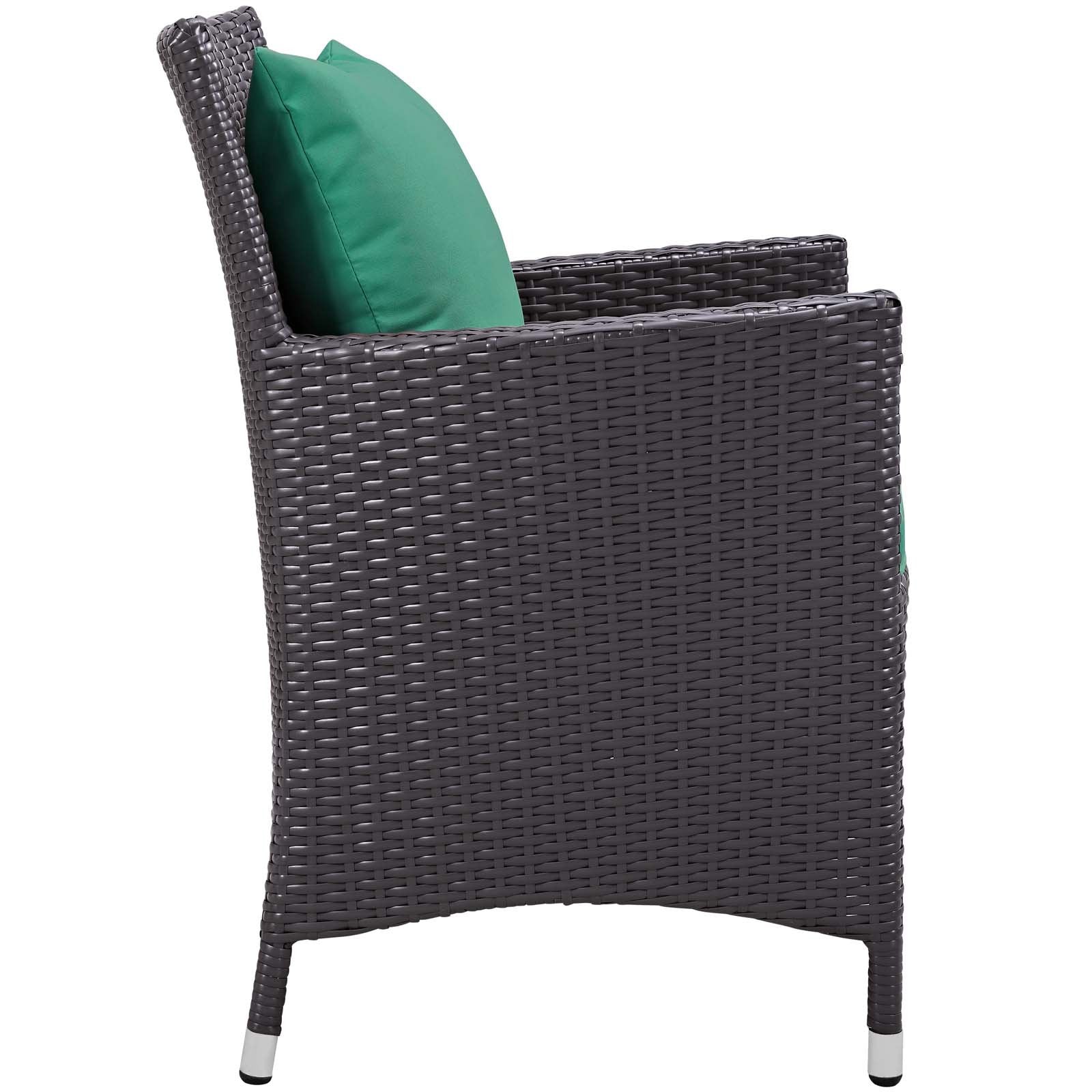 patio bistro sets | CasaFoyer Convene Outdoor Sectional Dining Armchair | Synthetic Rattan | Aluminum Frame | Weather-Resistant Cushions | Patio, Backyard, Poolside | casafoyer.myshopify.com