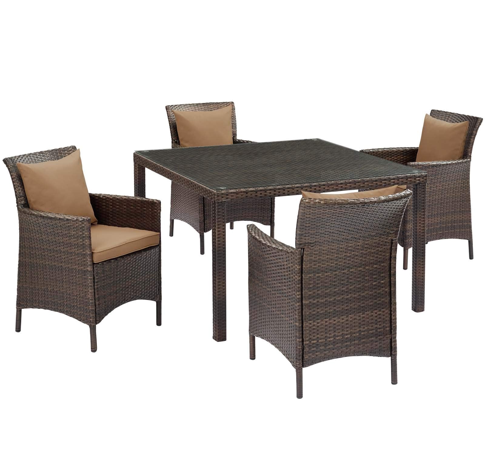 kitchen and dining room sets | CasaFoyer Conduit Outdoor Patio Dining Collection | Transitional Style | UV-Resistant Wicker Rattan | Comfortable Cushions | All-Weather Design | casafoyer.myshopify.com