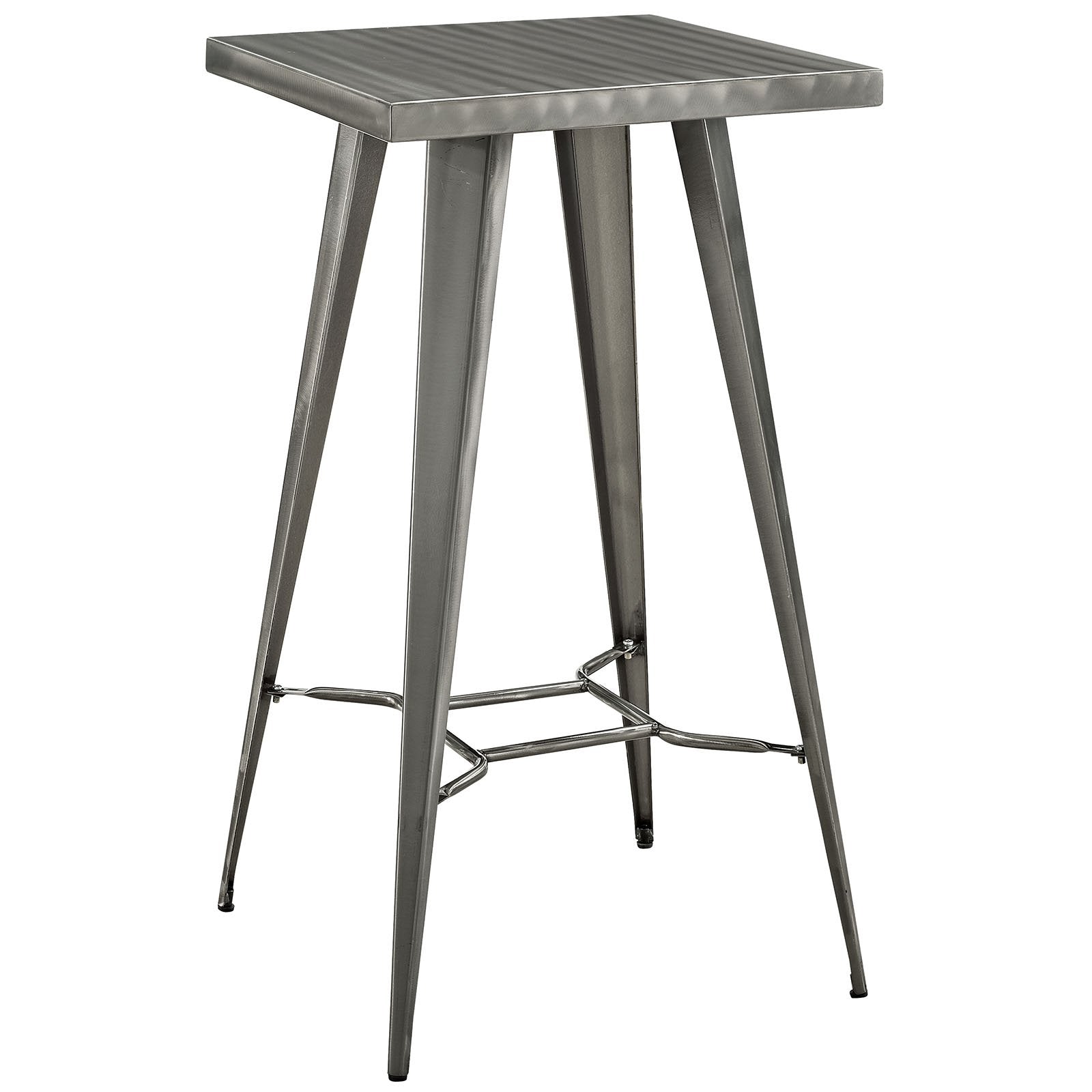 patio dining tables | CasaFoyer Direct Table Series | Stylish Square Bar Table with Gunmetal Gray Steel Legs | Perfect for Urban & Industrial Homes | Clutter-Free & Sophisticated Design | Enhance Your Living Space | casafoyer.myshopify.com