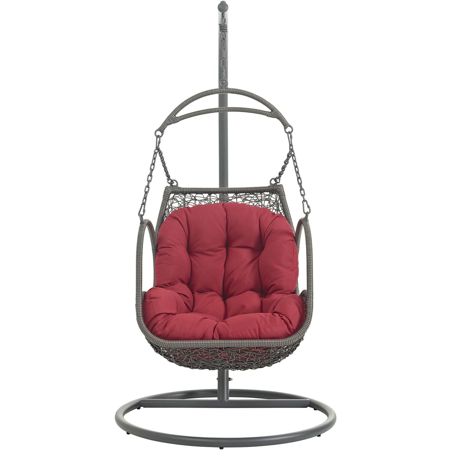 porch swings | Ergode Arbor Swing Chair | Durable Steel Frame | All-Weather Rattan Seat | Water-Resistant Cushion | Perfect for Patio, Backyard, Porch | Indoor/Outdoor Use | Weather & UV Resistant | Assembly Required | casafoyer.myshopify.com