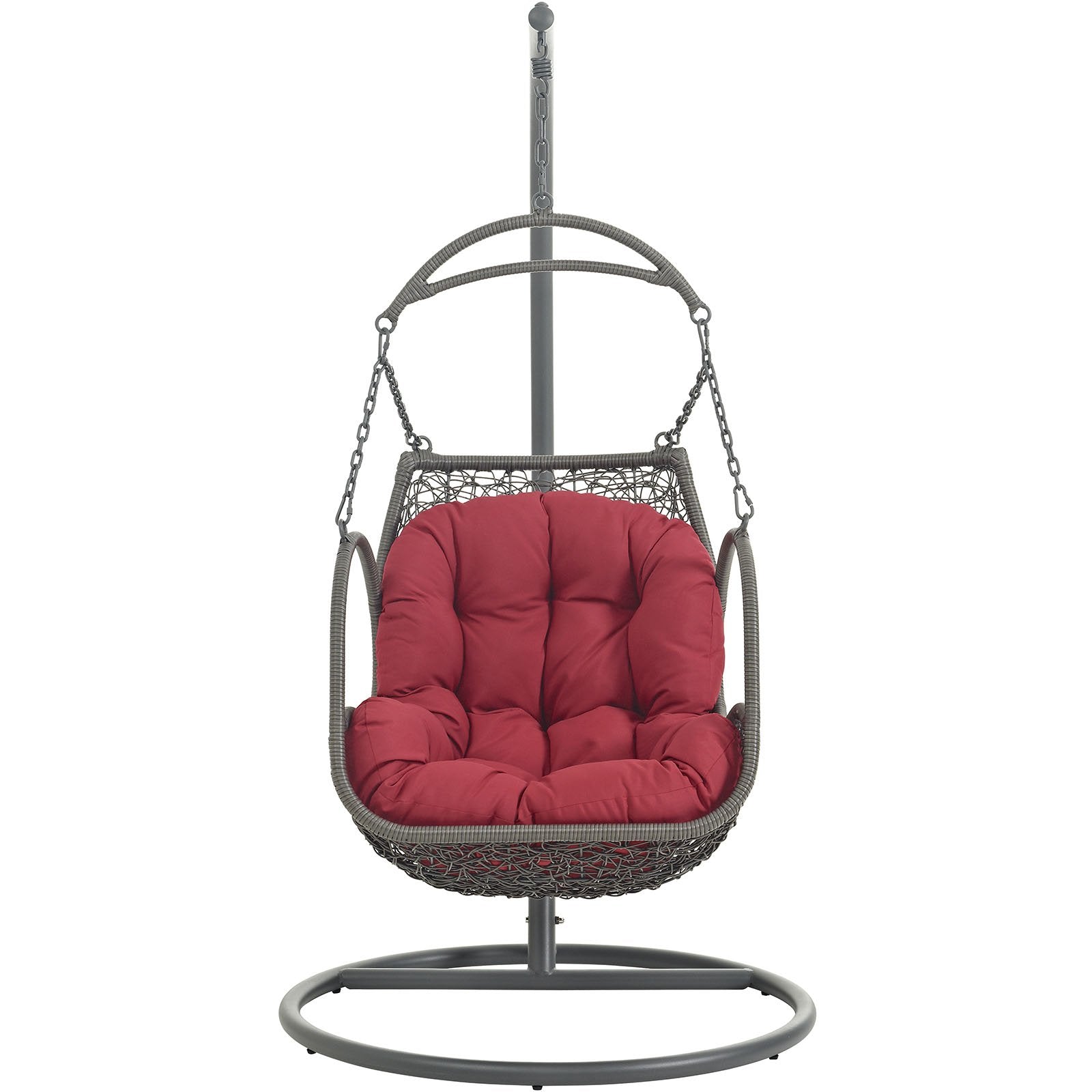 porch swings | Ergode Arbor Swing Chair | Durable Steel Frame | All-Weather Rattan Seat | Water-Resistant Cushion | Perfect for Patio, Backyard, Porch | Indoor/Outdoor Use | Weather & UV Resistant | Assembly Required | casafoyer.myshopify.com