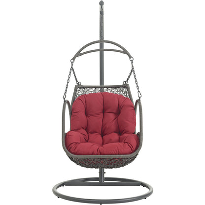 porch swings | Ergode Arbor Swing Chair | Durable Steel Frame | All-Weather Rattan Seat | Water-Resistant Cushion | Perfect for Patio, Backyard, Porch | Indoor/Outdoor Use | Weather & UV Resistant | Assembly Required | casafoyer.myshopify.com