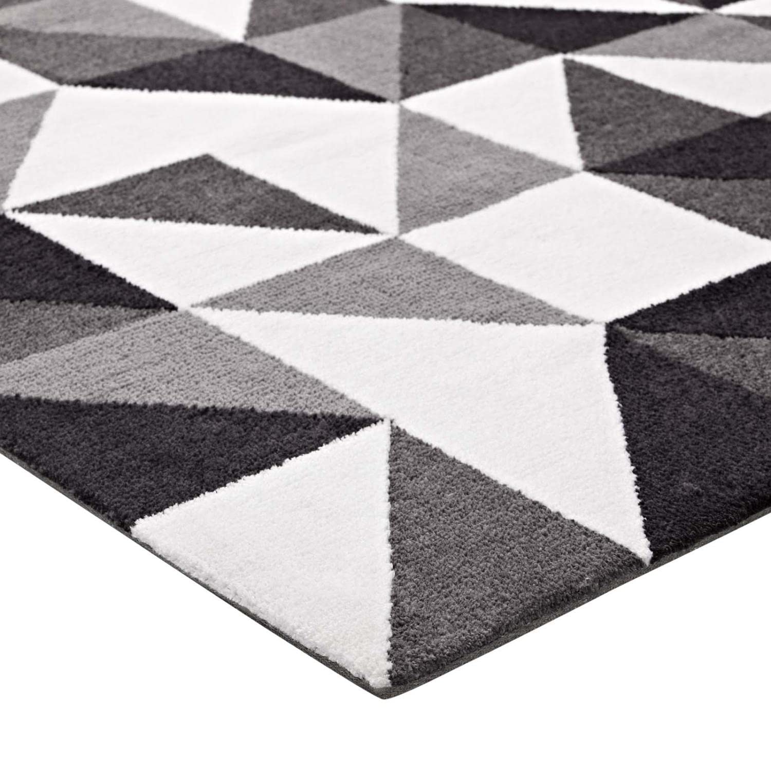 Carpet & Rugs | CasaFoyer Kahula Geometric Triangle Mosaic Area Rug | Elegant Design | Soft Polyester Microfiber | Non-Shedding | Stain Resistant | 8x10 Size | casafoyer.myshopify.com