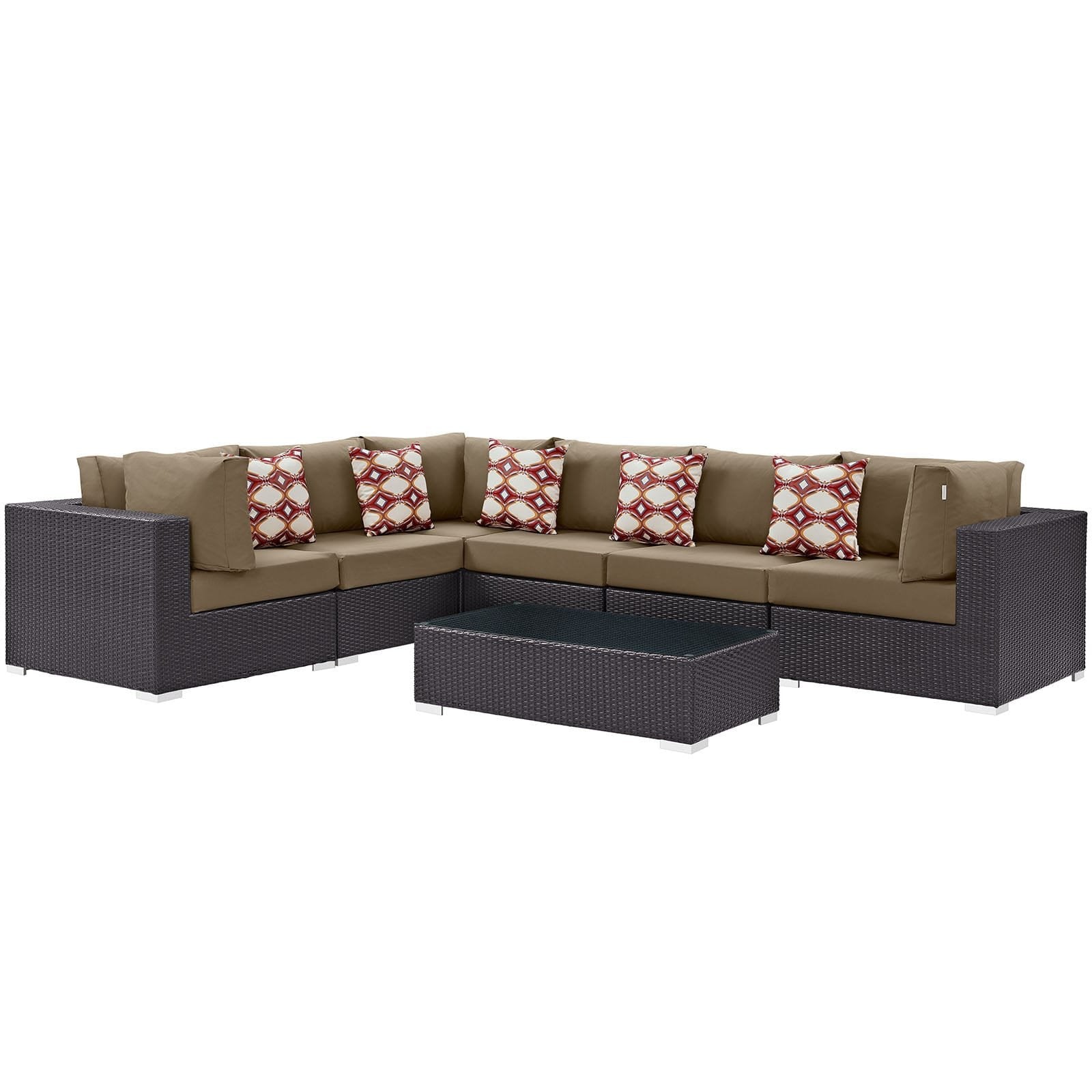 kitchen and dining room sets | CasaFoyer Convene Outdoor Sectional Set | Adjustable | Weather-Resistant | 7 Piece Patio Furniture | Pillows | Coffee Table | Armless & Corner Chairs | casafoyer.myshopify.com