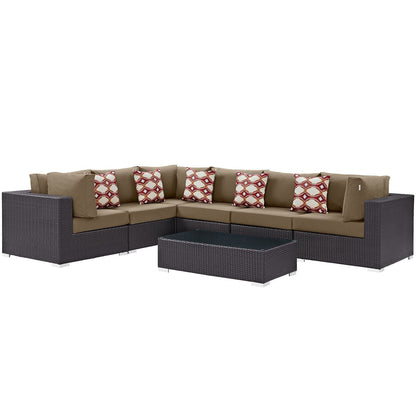 kitchen and dining room sets | CasaFoyer Convene Outdoor Sectional Set | Adjustable | Weather-Resistant | 7 Piece Patio Furniture | Pillows | Coffee Table | Armless & Corner Chairs | casafoyer.myshopify.com